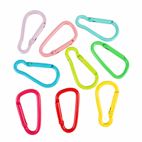 En gros, mini accessoires de boucle à fermoir à pression en forme de D, couleur bonbon, pour breloques de sac, porte-clés et breloques de sac à main