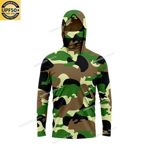 เสื้อเชิ้ตยุทธวิธีป้องกันรังสียูวี UPF 50+ แห้งเร็ว สีเขียวนีออน ระบายอากาศได้ดี เสื้อตกปลาผู้ชาย เสื้อคลุมลายพรางสำหรับตกปลา แบบสั่งทำได้ - Product Image 4