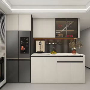 Modern Flat Pack Complete Kitchen Cabinet Small Single <strong>Wall</strong> Compact All in One <strong>Kitchenette</strong> for Tiny Home Apartment Hotel Office - Product Image 2