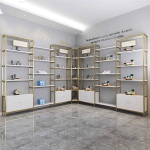 Kệ trưng bày mỹ phẩm nhiều tầng, tủ trưng bày nước hoa tùy chỉnh, giá đỡ bằng gỗ cho chuỗi cửa hàng làm đẹp - Product Image 2