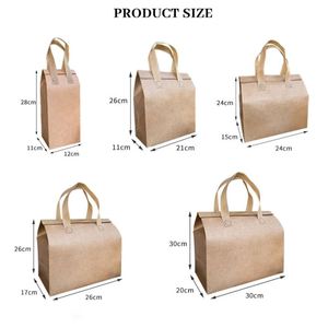 Bolsa Térmica Aislante para Alimentos y Bebidas, de Papel Kraft con Logotipo Personalizado, para Llevar Comida Caliente o Fría - Product Image 3