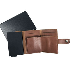 Produci <span class=keywords><strong>portafoglio</strong></span> in alluminio sottile da <span class=keywords><strong>uomo</strong></span> Vintage personalizzato RFID blocco carta HolderCoin tascabile <span class=keywords><strong>a</strong></span> <span class=keywords><strong>scatto</strong></span> <span class=keywords><strong>portafoglio</strong></span> <span class=keywords><strong>a</strong></span> tre volte - Product Image 1