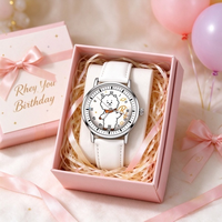 Montre en cuir personnalisée BT21 Line Friends avec gravure, longue autonomie, merch K-pop anime, cadeau pour fans, vente en gros