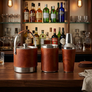Ensemble de bar en acier inoxydable de qualité supérieure, finition cuivre, écologique, avec shaker à cocktails complet, doseur et passoire, pour la maison et l'hôtel - Product Image 2