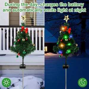 2024 <span class=keywords><strong>TikTok</strong></span> vente chaude arbre de Noël solaire LED arbre solaire lumière fleur jardin lampe décoration de noël - Product Image 3
