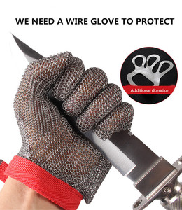 Gants chauds résistants aux coupures De la viande, Guantes De Malla d'oyster Anti-découpe, en fil d'acier inoxydable, <span class=keywords><strong>maille</strong></span> métallique, gants De sécurité pour travail De boucherie - Product Image 6