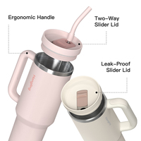 Gobelet en acier inoxydable à double paroi Hong Ling avec paille 40 oz tasse de voyage personnalisée en gros