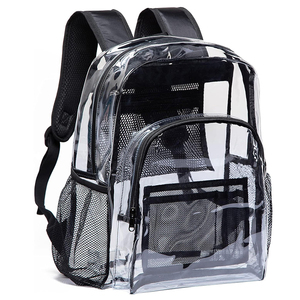 Custom <strong>Clear</strong> <strong>Backpack</strong> Heavy Duty PVC Transparent <strong>Backpack</strong> with Reinforced Strap for College - Product Image 1
