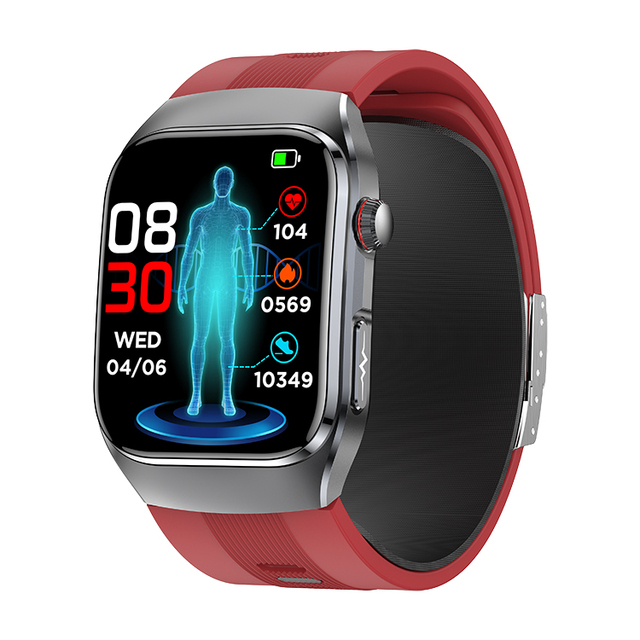 Square Men Call S100 NFC Watch Body Fatigue ECG Health Air Pump Blood Pressure Monitor Smart Watches Heart Rate Smartwatch