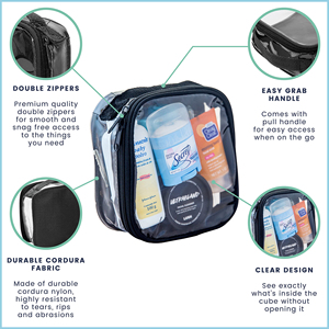 Bolsa de Maquillaje de PVC Resistente al Agua, Transparente, Aprobada para Avión, Bolsa de Viaje para Artículos de Aseo, Bolsa Transparente para Líquidos - Product Image 6