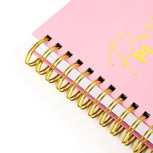 Wholesale Custom Gold Foil Logo Print A5 Spiral <b>Planner</b> Notebook With Eco-Friendly Paper Cover <b>Goals</b> Monthly Planning Pages-Gift - Product Image 3