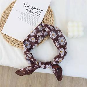 Foulard Quadrato Personalizzato in Morbido <span class=keywords><strong>Cotone</strong></span> Traspirante Stile Francese Estivo, Versatile <span class=keywords><strong>Bandana</strong></span> per Donne - Product Image 5