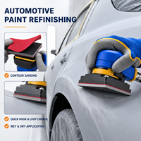 Plaque de ponçage auto-agrippante 75x100mm avec support en mousse de 5mm, papier abrasif en oxyde d'aluminium P120-P3000 pour l'automobile et le travail du bois