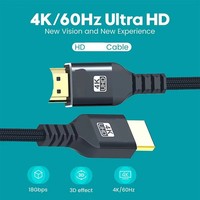 Cable HDTV de Ultra Alta Velocidad 48Gbps 8K/60Hz 4K/120Hz 144Hz Trenzado Dinámico HDR -eARC Compatible con PVC para PS5 RTX 3080/4090 Cámara