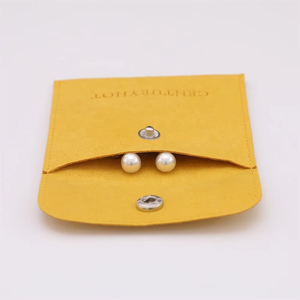 Custom con logo stampato piccolo sacchetto in microfibra di velluto scatola di gioielli scamosciati confezione regalo sacchetto con inserto per la visualizzazione di gioielli - Product Image 3