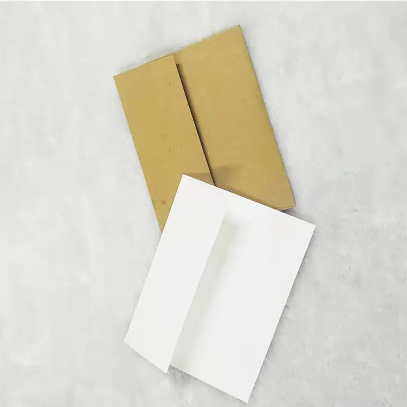 Simple plain affordable durable kraft paper envelopes for letters and postcards