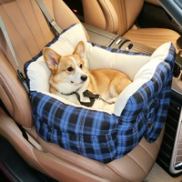 Sac de transport pour animaux de compagnie, velours côtelé, lit pour chien rouge bordeaux, coussin de siège passager, sécurité automobile en extérieur, lit de voiture, lit pour chat