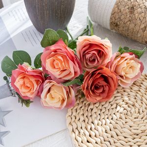 Rose artificielle Ai Qingrou à branche unique, résistante à la chaleur, pour la décoration de mariage, artisanat floral pour la maison et les événements - Product Image 1