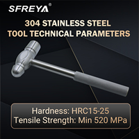 Marteau à billes rond en acier inoxydable 304 SFREYA, marteau manuel résistant à la corrosion pour travaux d'entretien