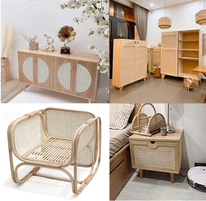 مواد خام راتان شبه مبيضة من القصب الصائب الصديقة للبيضوي خزانات أثاث الحدائق المنزلية - Product Image 5