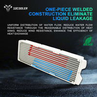 Ventilateur de refroidissement à eau haute performance Socooler CRS24/36-27R 120 mm, dissipateur thermique en cuivre efficace, boîtier d'ordinateur, faible bruit 25dBA