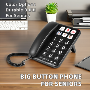 Usine-Simple numérotation rapide d'urgence pour personnes âgées Big Key Seniors Phone Big Button Téléphone filaire pour personnes âgées - Product Image 5