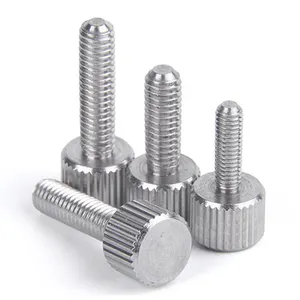 Factory Direct sales 304 stainless steel manually tightened screw cylinder head hand tightening screws knurled thumb knob screw