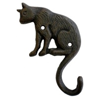 En gros en fonte métal chat crochets décoratifs pour la décoration de la maison