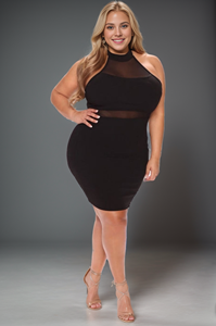 ที่กําหนดเองเชือกแขว<span class=keywords><strong>น</strong></span>คอคอ Flocking ตาข่ายเย็บปะติดปะต่อกั<span class=keywords><strong>น</strong></span>เชียร์ชุดเข้ารูปสีดําแขนกุดเซ็กซี่ชุดราตรีชุดราตรี - Product Image 5