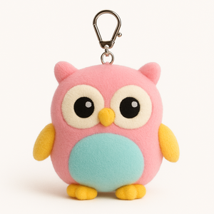 कस्टम kawai प्यारा कार्टून प्लश उल्लू कीचेन बैग पेंडेंट लिफ्टेलेंट लोल सॉफ्ट पशु कीचेन - Product Image 6