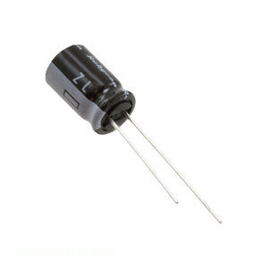 ตัวเก็บประจุแบบ Through Hole รุ่น 35ZL56MEFC8X7 ยี่ห้อ Manufacturer Channel  ชนิด CAP ALUM ความจุ 56uF 20% แรงดัน 35V แบบ Radial TH 56uF - Product Image 1