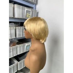 วิกผมบราซิลแท้แบบไม่ต้องติดกาว รุ่น 613 สีธรรมชาติ สำหรับ<span class=keywords><strong>ผู้หญิง</strong></span>ผิวสี  วิกผมสั้นแบบทำด้วยเครื่อง - Product Image 3