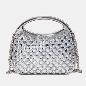 Borse da <span class=keywords><strong>Sera</strong></span> Chrisbella 2026, Clutch di Lusso con Cristalli <span class=keywords><strong>e</strong></span> Manico Dorato, Borsa Scintillante per Feste <span class=keywords><strong>e</strong></span> Cocktail - Product Image 5