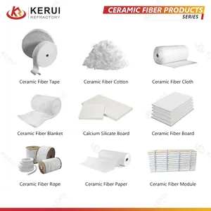 KERUI kualitas tinggi produksi 6-50mm papan serat keramik dengan ketahanan api untuk isolasi pendukung pembakaran