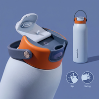 Meilleure vente 2026 en gros – Bouteille d'eau isotherme en acier inoxydable à double paroi de 14-40 oz avec couvercle à paille rabattable et poignée