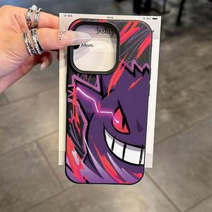 Custodia per telefono antiurto in silicone liquido con Pokémon sorridenti a tema animali dei cartoni animati per 16/15/14 Pro Max con colori dipinti - Product Image 4