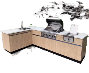 Hiện đại thân thiện với môi không gỉ MDF carcase bồn rửa vòi Ngăn kéo trượt backsplash cho tủ ngoài trời cho nhà biệt thự nhà bếp bản lề - Product Image 1