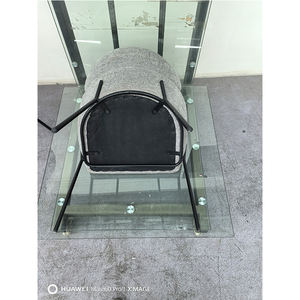 Asiento de tela Espuma de alta densidad Marco de metal Color gris - Product Image 5