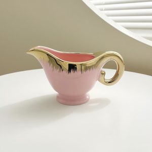 Набор из 13 предметов: Роскошный арабский керамический кофейно-чайный сервиз с индивидуальным логотипом, розовый чайник, 6 чашек с блюдцами, золотые чайные чашки – Экологичный, для чайной церемонии - Product Image 6