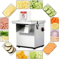 Multifunctionele commerciële motor aangedreven wortelgroente- en fruit snijmachine 220V laag geluidsniveau voor bakkerijen, restaurants en fruitverwerkingsbedrijven