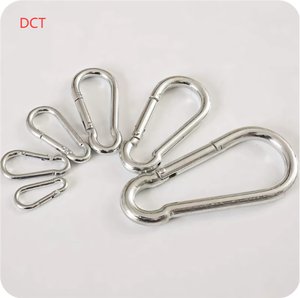 Móc khóa leo núi mạ kẽm, kẹp lò xo, thép không gỉ 304, móc khóa an toàn có vòng tròn, móc khóa an toàn - Product Image 1