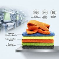 Serviette en microfibre réversible 400 g/m² à poils longs et courts 40x40 cm, double face, pelucheuse, sans peluches, absorbante