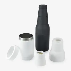 DD616 12oz bottiglia tazza isolata con apri tazza d'acqua vasca in acciaio inossidabile ghiaccio vuoto Bar bicchieri refrigeratori birra fredda lattine di raffreddamento