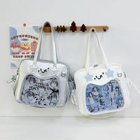 Sac Ita d'affichage à broches transparent personnalisé Design personnalisé animaux Style bas quantité minimale de commande fabricant pour Anime Cosplay Itabag