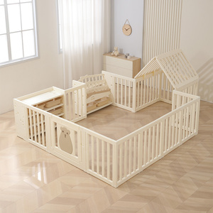 Corralito de interior y exterior para niños, bolígrafo de juego de plástico con <span class=keywords><strong>corral</strong></span> seguro y casillero de almacenamiento para uso en dormitorio y comedor - Product Image 1