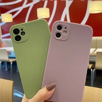 Coque de téléphone antichoc en TPU souple mat de couleur unie, protection intégrale des bords, couleurs bonbon, pour iPhone 13, 14, 15, 16, 17 Pro Max