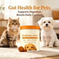 VitaFit Probiotiques pour Animaux de Compagnie, Friandises à Mâcher, Entretien de la Santé Générale, Complément Nutritionnel pour Animaux, Santé Digestive pour Chiens et Chats