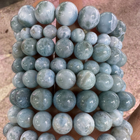 Perles en pierre naturelle en gros, bricolage, perles de larimar 1A, perles en vrac utilisées comme perles pour la fabrication de bracelets, colliers, fabrication de bijoux