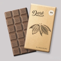 Boîte d'emballage pour Bar à chocolat, emballage en carton blanc de qualité alimentaire, feuille d'aluminium pour chocolat, 10 unités