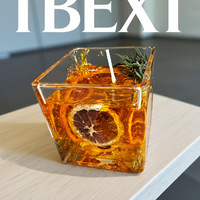 Grenzüberschreitend Beliebte Whiskey-Orangen-Duftkerze Natürliches Gelwachs Rauchfrei Langanhaltend Ins-Style Geschenk